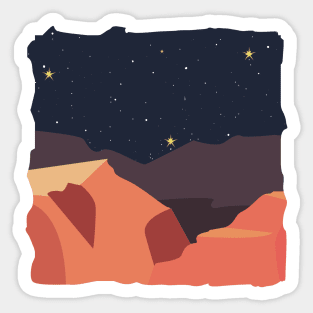 The Starry Night Watercolor Sticker